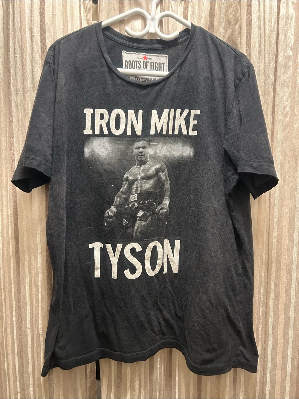 Roots of Fight Black "Iron Mike Tyson" Graphic Tee, Men’s size XL
